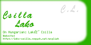 csilla lako business card